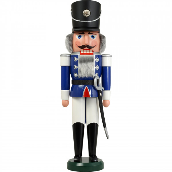 Seiffener Volkskunst eG - Nussknacker Husar blau 60 cm
