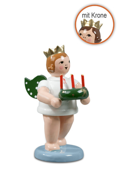Ellmann - Adventengel mit Adventkranz mit Krone
