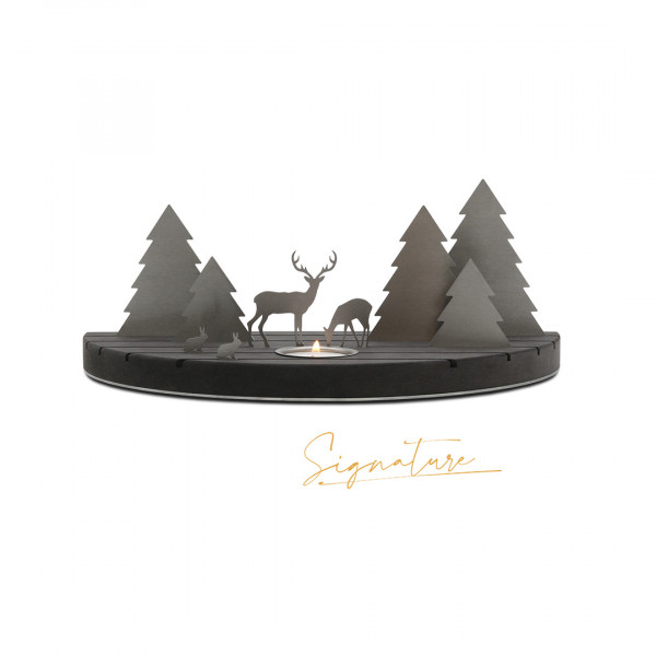 unoferrum - Winterlandschaft mit Teelicht Signature, mittelgroß