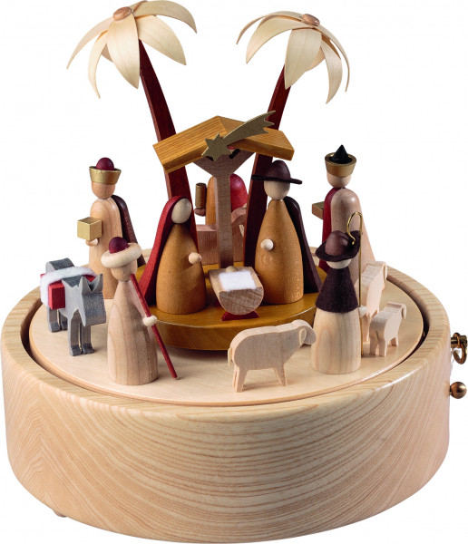Richard Glässer - Spieldose im modernen Design Christi Geburt, 36er Spielwerk