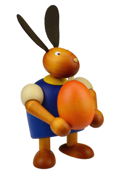 Drechslerei Martin - Hase mit Ei blau, groß maxi