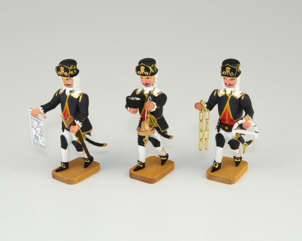 Walter Werner - Barockbergleute - Markscheider - 3 Stück