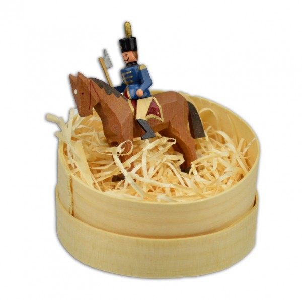 Wolfgang Braun - Miniatur in Spandose Hüttengeschworener auf braunen Pferd