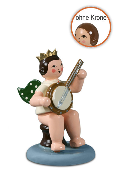 Ellmann - Engel sitzend mit Banjo ohne Krone