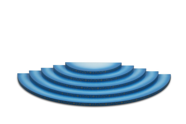 Ellmann - Wolke 5-stufig blau-weiß / 51 * 24 cm