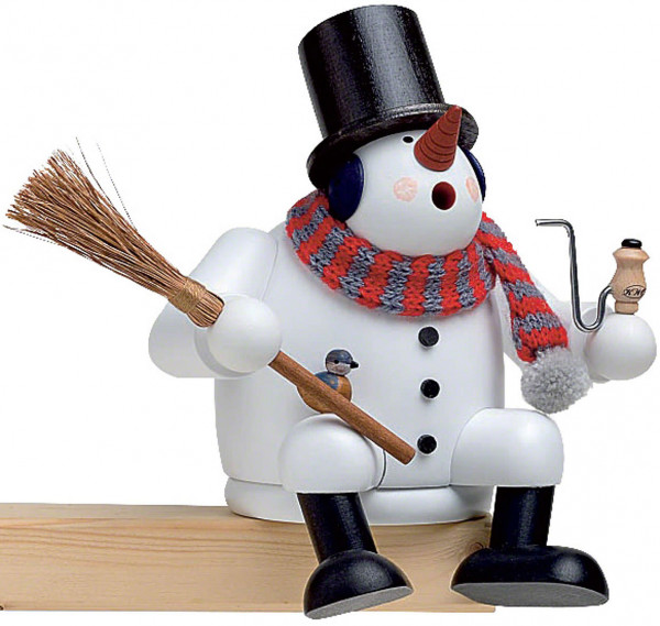 KWO - Räuchermann Kantenhocker-Schneemann