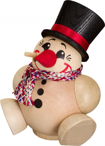 Seiffener Volkskunst eG - Kugelräucherfigur Cool-Man mit Schal 11 cm