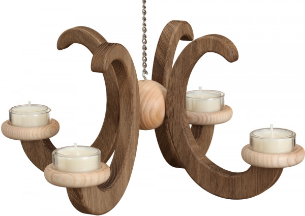 Seiffener Volkskunst eG - Deckenleuchter Eiche natur geräuchert 16 cm