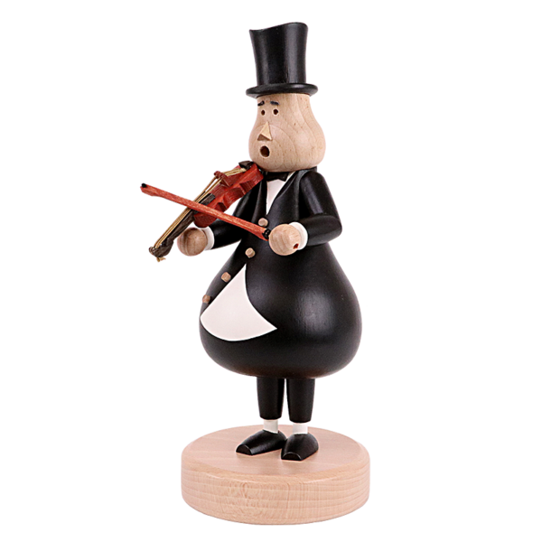 KuK Holzdesign - Räuchermännchen Violinist Karl-Friedrich 27 cm