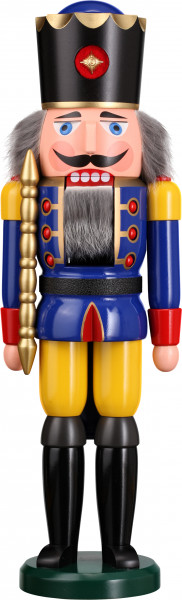 Seiffener Volkskunst eG - Nussknacker König blau 50 cm