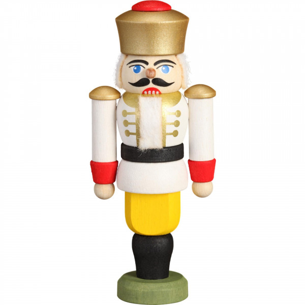 Seiffener Volkskunst eG - Nussknacker König weiß 9 cm