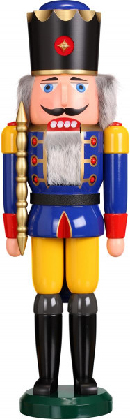 Seiffener Volkskunst eG - Nussknacker König blau 60 cm
