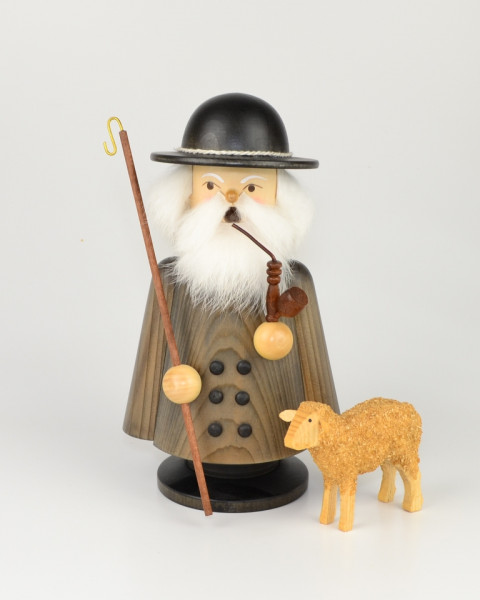 Gahlenz - Räuchermännchen Schäfer mit Schaf, gebeizt 22,- cm