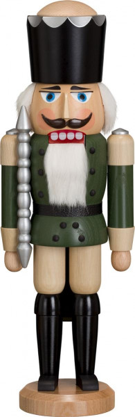 Seiffener Volkskunst eG - Nussknacker König Esche lasiert grün 39 cm