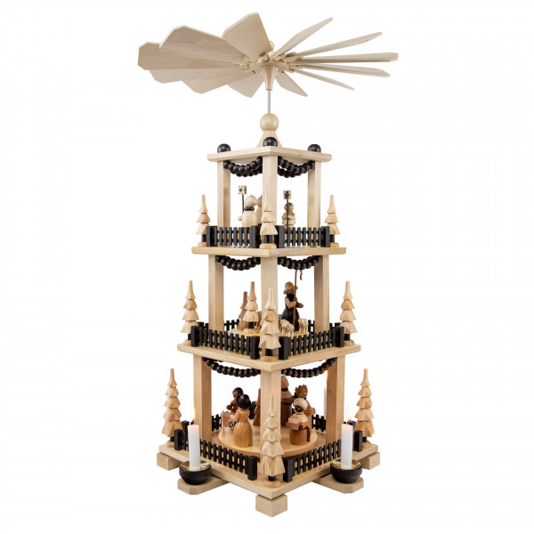 Spielwarenmacher Günther - Pyramide Christi Geburt dreistöckig 60 cm