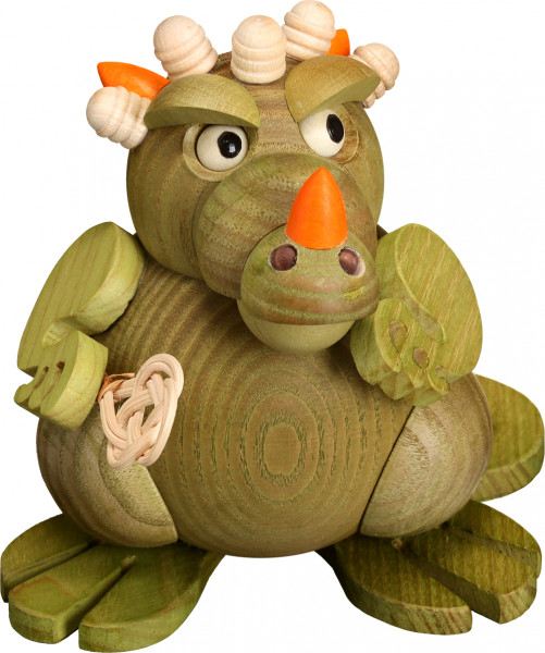 Seiffener Volkskunst eG - Kugelräucherfigur Räucherdrache Mama 11 cm