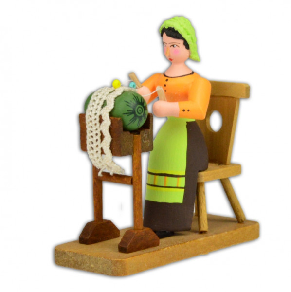 Walter Werner - Frau mit Klöppelsack, orange