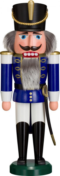 Seiffener Volkskunst eG - Nussknacker Husar blau 37 cm