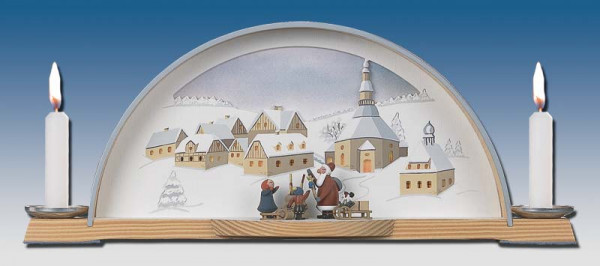 Klaus Kolbe - Schwibbogen Weihnachtsmann mit Kinder