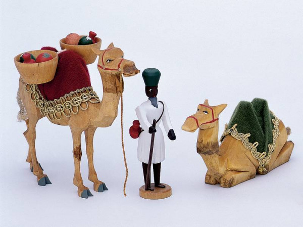 Walter Werner - 2 Kamele mit Korb, 1 Treiber