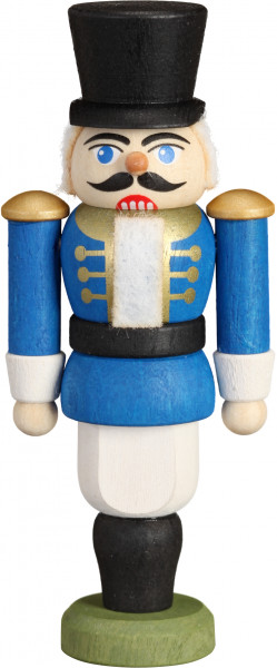 Seiffener Volkskunst eG - Nussknacker Behang Husar blau 9 cm