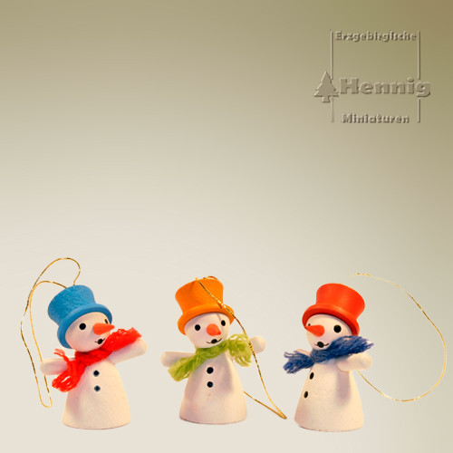 Hennig Figuren - Schneemann Baumschmuck Set