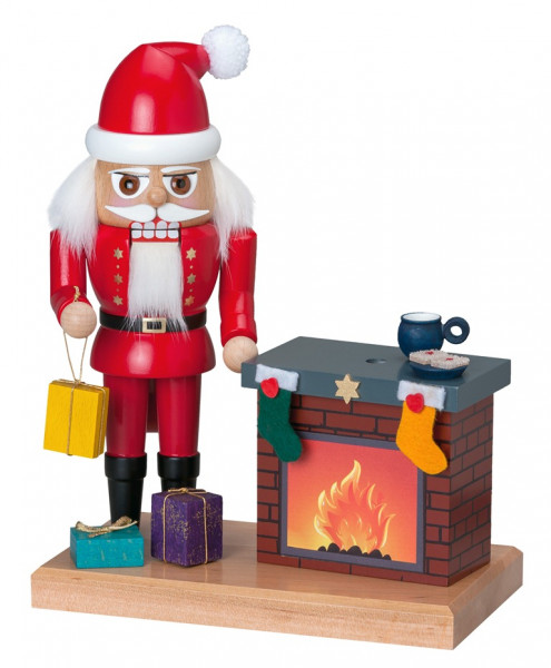 KWO - Nussknacker Weihnachtsmann mit Kamin
