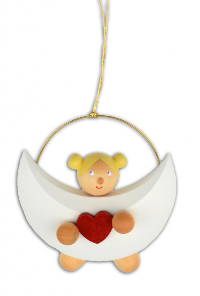 Drechslerei Martin - Baumbehang Engelchen Charlotte mit Herz