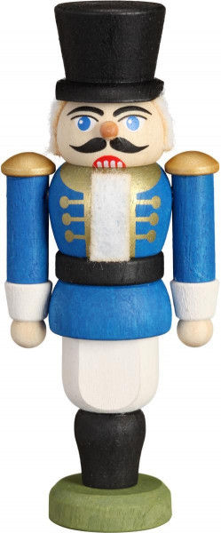 Seiffener Volkskunst eG - Nussknacker Behang Husar blau 9 cm