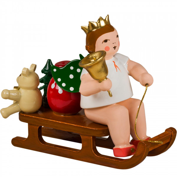 Ellmann - Engel sitzend auf Schlitten ohne Krone