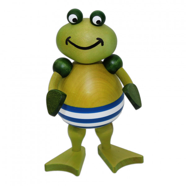 Drechslerei Martin - Badefrosch Bert mit blauer Badehose