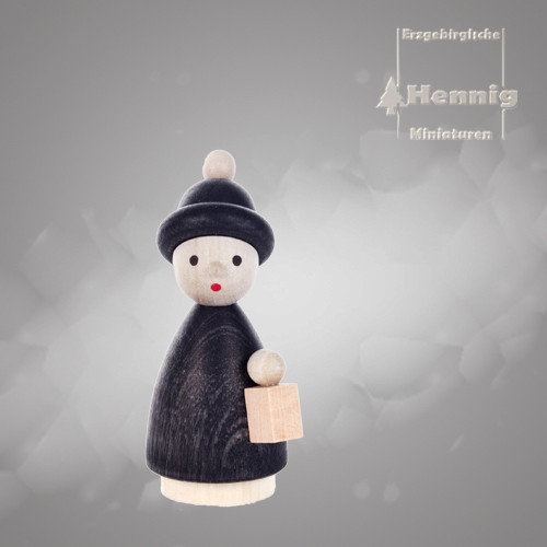 Hennig Figuren - Kurrendekind mit Laterne modern schwarz
