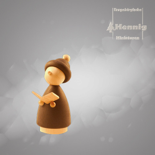 Hennig Figuren - Kurrendekind mit Buch modern anthrazit/natur