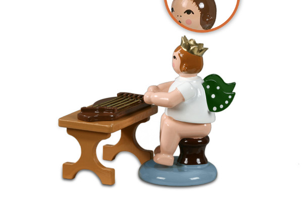 Ellmann - Engel sitzend mit Zither ohne Krone
