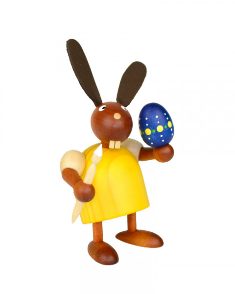 Drechslerei Martin - Hase mit Pinsel und Ei gelb