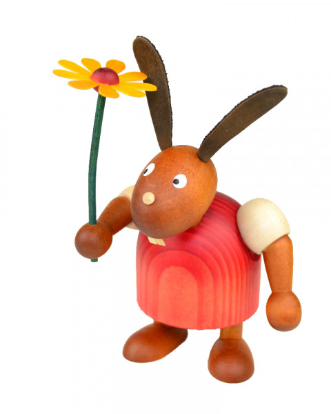 Drechslerei Martin - Hase mit Blume rot