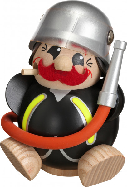 Seiffener Volkskunst eG - Kugelräucherfigur Feuerwehrmann 12 cm