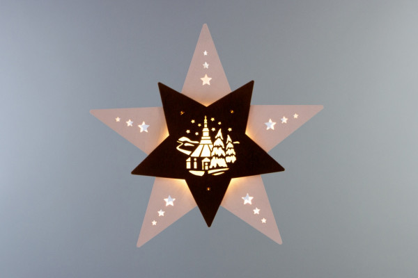 Weigla - Fensterbild Stern &quot;Seiffener Kirche&quot;