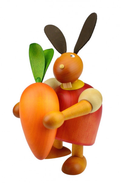 Drechslerei Martin - Hase mit Möhre rot, groß