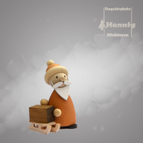 Hennig Figuren - Ruprecht mit Schlitten natur