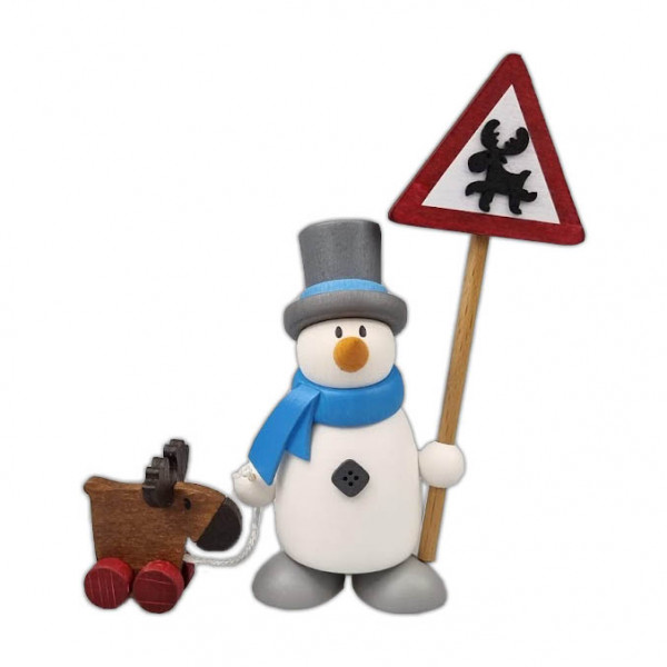 Hobler - Schneemann Fritz mit Elch und Schild