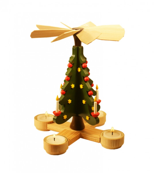 Spielwarenmacher Günther - Pyramide Weihnachtsbaum für Teelichter