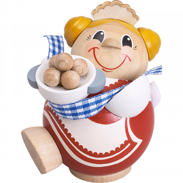 Seiffener Volkskunst eG - Kugelräucherfigur Kloßfrau 11 cm