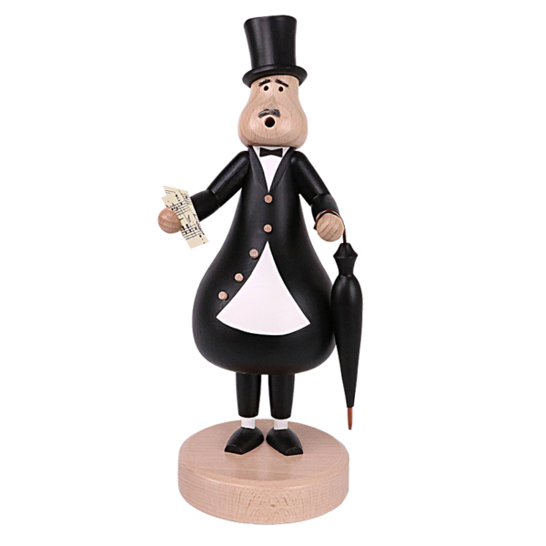 KuK Holzdesign - Räuchermännchen Sänger Theodor (Bariton) 27 cm
