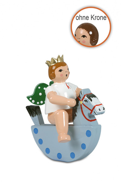 Ellmann - Engel auf Schaukelpferd ohne Krone