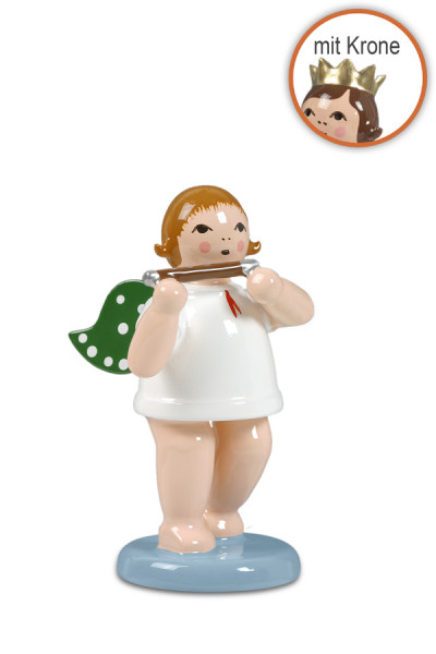 Ellmann - Engel mit Pikkoloflöte mit Krone