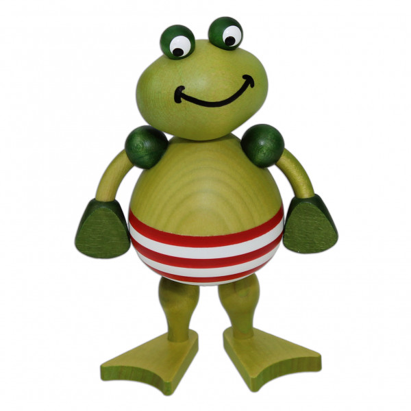 Drechslerei Martin - Badefrosch Albert mit roter Badehose