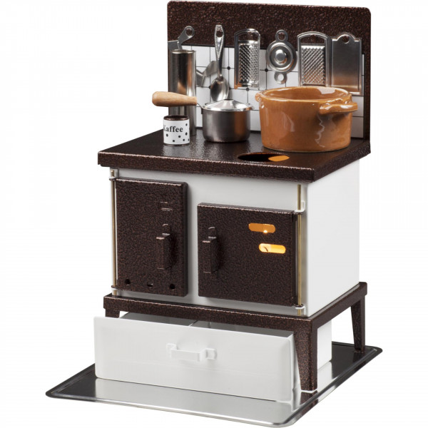 HUSS - Küchenherd - Der Attraktive weiß/kupfer antik