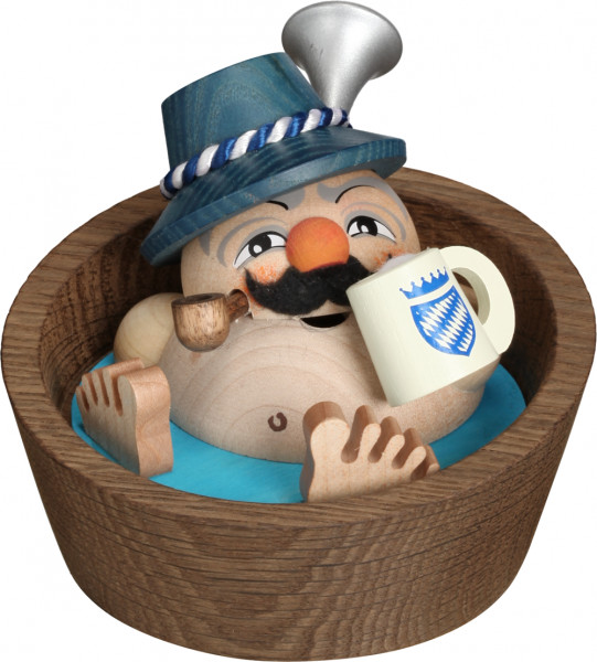 Seiffener Volkskunst eG - Kugelräucherfigur Franzl im Pool 10 cm