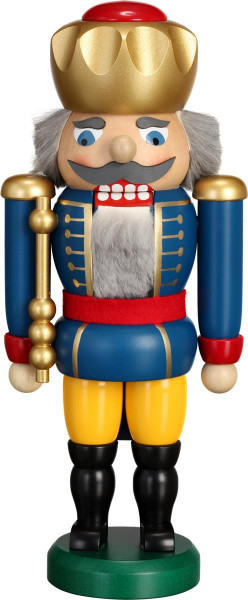 Seiffener Volkskunst eG - Nussknacker König blau 25 cm